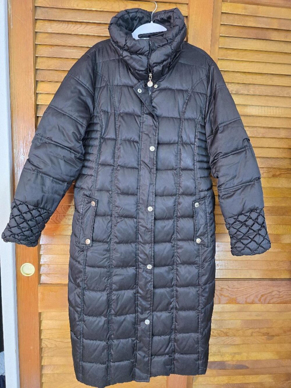 Betsey Johnson Long Puffer Coat XL Black Belted Winter